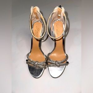 JEWEL BADGLEY MISCHKA Women's Lexie Platform Dress Sandals Color Silver Sz 7 1/2